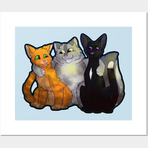 Firepaw, Graypaw and Ravenpaw Wall Art by TangletallonMeow